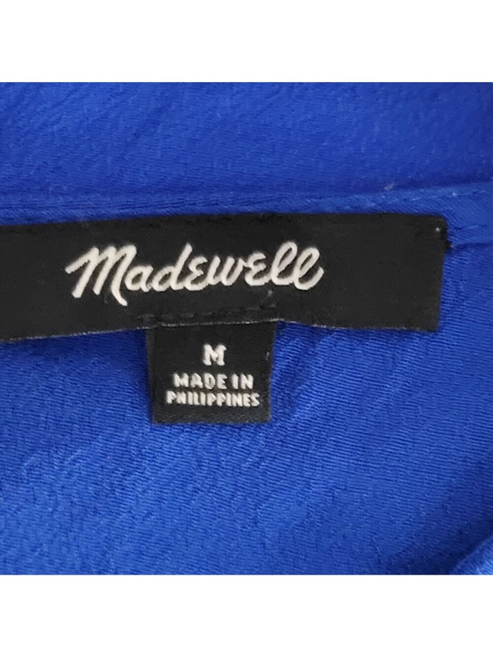 Madewell Sleeveless V-Neck Top Womens Size M Blue High-Low Hem Style G5415 - Picture 5 of 7